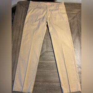 Marco Pescarolo Italy Tan Cotton & Silk Five Pocket Pant/Trousers 38 x 32